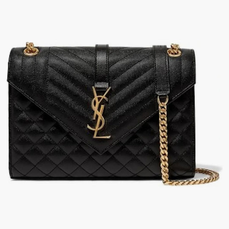 Saint Laurent obálka střední taška zrna de Poudre Black