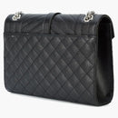 Saint Laurent Envelope Medium Bag Grain de Poudre Black