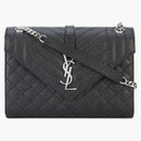 Saint Laurent Envelope Medium Bag Grain de Poudre Black