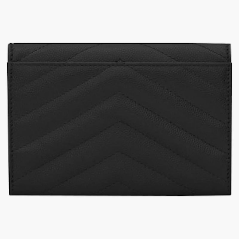 Svatý Laurent Envelope peněženka Matelasse Grain de Poudre Small Black