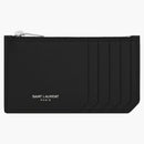 Saint Laurent 5 Fragments Pouch Card Case Grained Leather Black