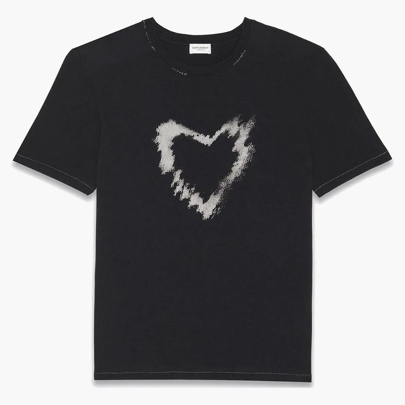 Tričko Saint Laurent Heart Black