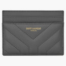 Saint Laurent Joan Card Case in Quilted Leather Black