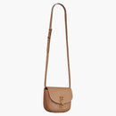 Saint Laurent Kaia Satchel Small in Smooth Vintage Leather Brown/Gold