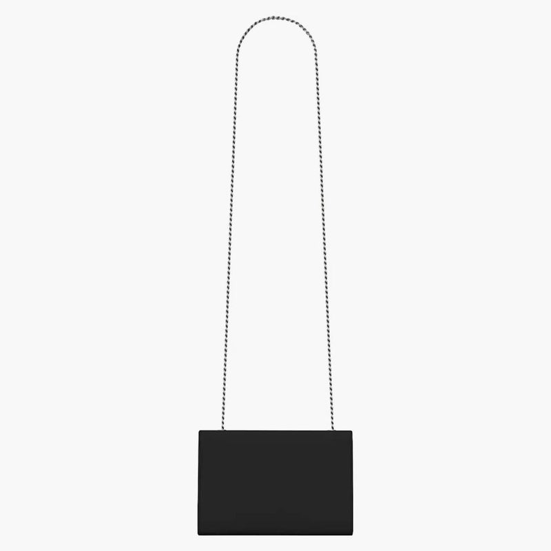 Saint Laurent Kate Chain Bag Small Grain de Poudre Relissed Black