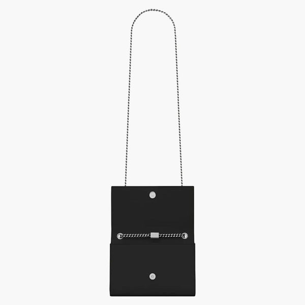 Saint Laurent Kate Chain Bag Small Grain de Poudre Relissed Black