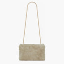 Saint Laurent Kate Supple/Reversible Suede Chain Bag Medium Clay