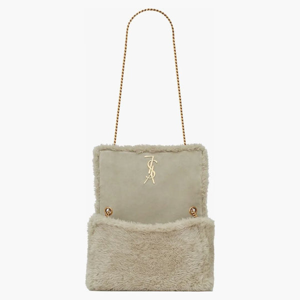 Saint Laurent Kate Supple/Reversible Suede Chain Bag Medium Clay