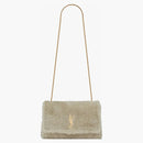 Saint Laurent Kate Supple/Reversible Suede Chain Bag Medium Clay