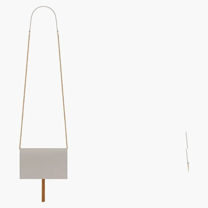 Saint Laurent Kate Tassel v řetězovém tašce bílé