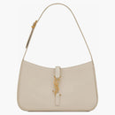 Saint Laurent LE 5 A 7 Hobo Bag in Smooth Leather Blanc Vintage