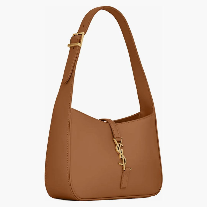 Saint Laurent LE 5 A 7 Hobo Bag in Smooth Leather Dune