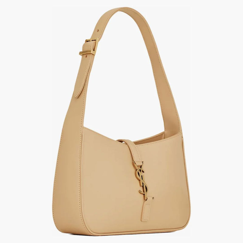 Saint Laurent Le 5 A 7 Hobo Bag In Smooth Leather Ivoire Naturel