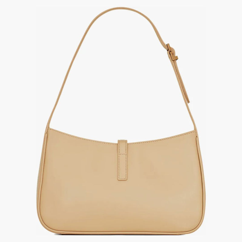 Saint Laurent Le 5 A 7 Hobo Bag In Smooth Leather Ivoire Naturel