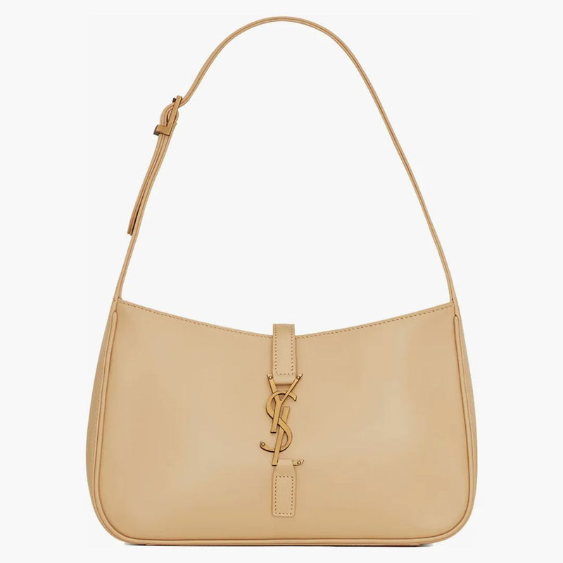 Saint Laurent Le 5 A 7 Hobo Bag In Smooth Leather Ivoire Naturel