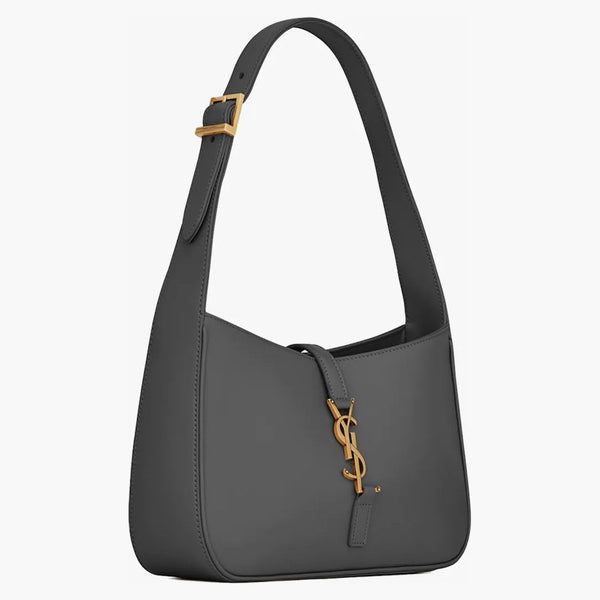 Saint Laurent Le 5 A 7 Hobo Bag in Smooth Leather Storm