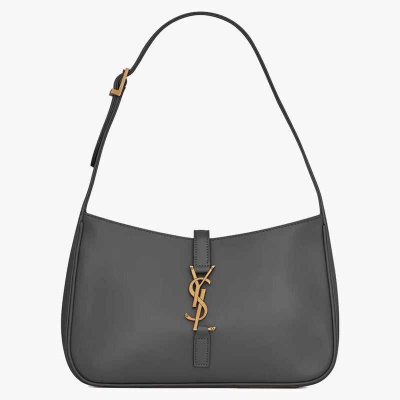 Saint Laurent Le 5 A 7 Hobo Bag in Smooth Leather Storm