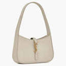 Saint Laurent Le 5 A 7 Mini Hobo Bag In Smooth Leather Blanc Vintage