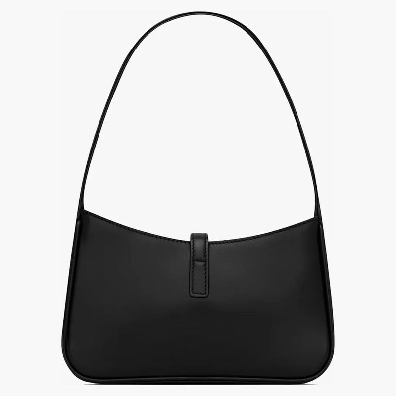 Saint Laurent LE 5 A 7 Mini Hobo Bag in Smooth Leather Noir