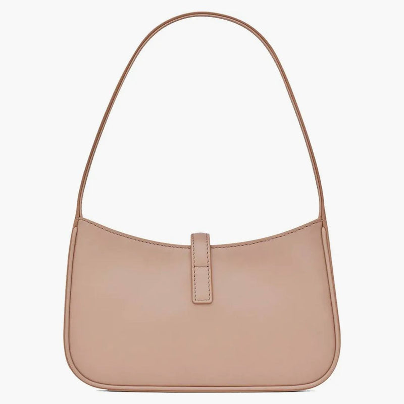 Saint Laurent Le 5 A 7 Mini hobo taška v hladkém kožené růžové písku