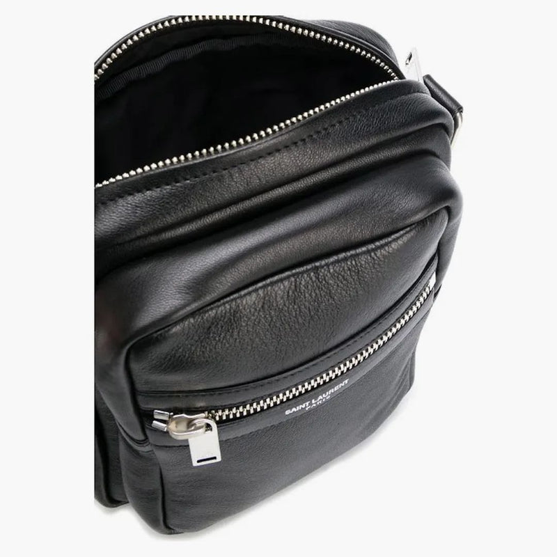 Svatý Laurent Leather Sid Crossbody Black