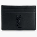 Saint Laurent Logo Monogram Card Holder Black