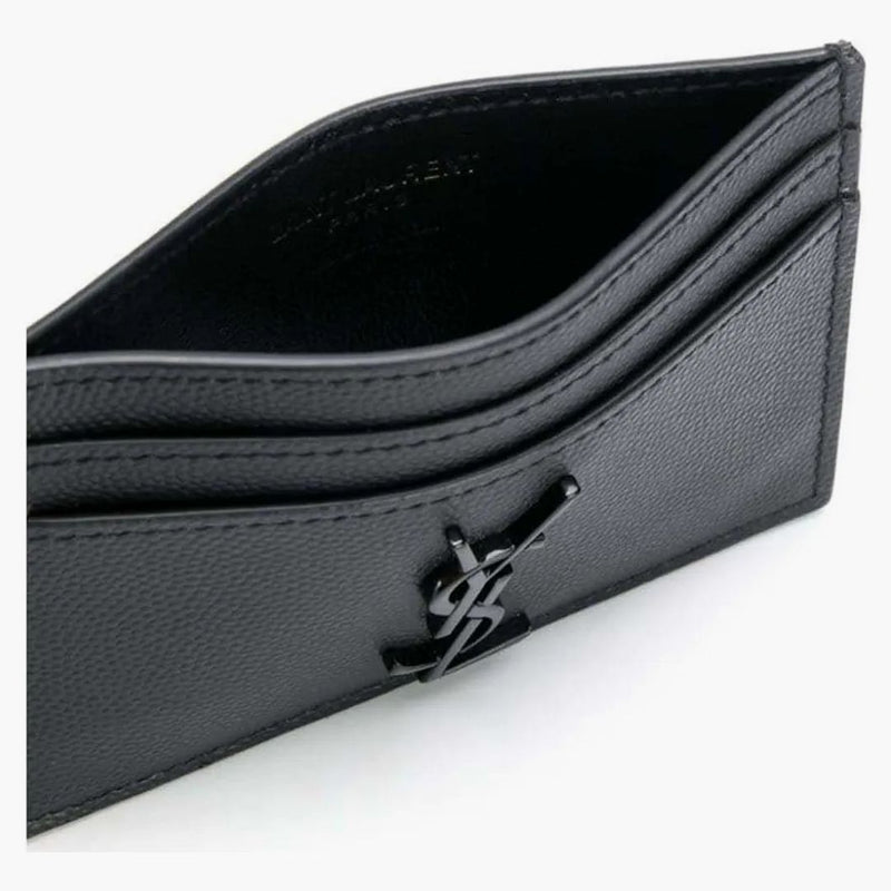 Supporto monogramma del logo di Saint Laurent Black