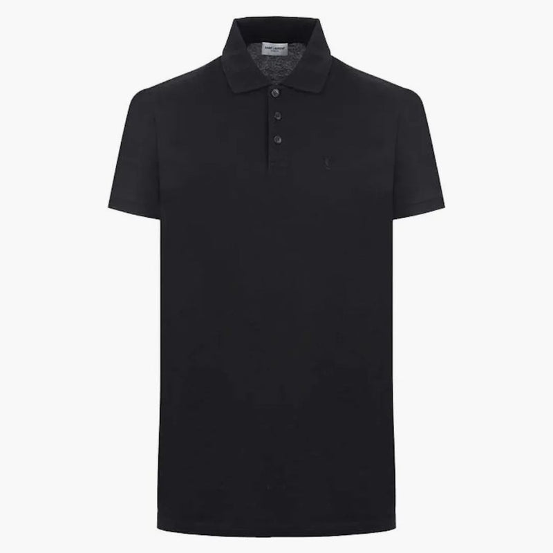 Saint Laurent Logo Polo Black