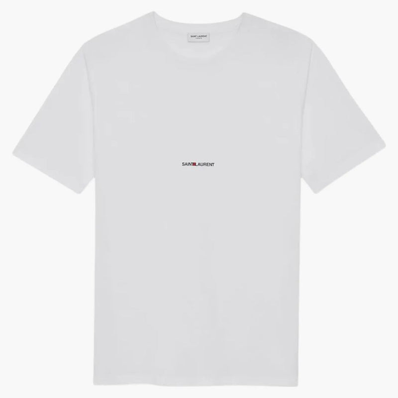 Saint Laurent Logo Rive Gauche T-Shirt White/Black