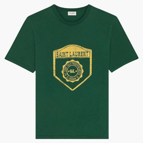 Saint Laurent Logo T-shirt Green