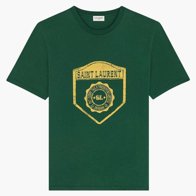 T-shirt logo di Saint Laurent Green