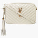 Saint Laurent Lou Camera Bag Quilted Blanc Vintage