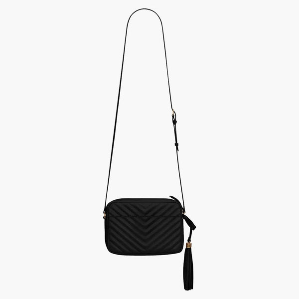 Saint Laurent Lou Came Bag prošívaná bronzová černá