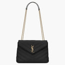 Saint Laurent Loulou Small Chain Bag Matelasse Y Black/Gold