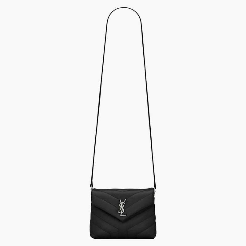 Saint Laurent Loulou axelväska leksak svart
