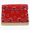 Saint Laurent Loulou Espadrille Bandana Bandana Shoulder Bag Red