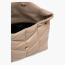 Saint Laurent Loulou Puffer Quilted Shoulder Bag Nude/Beige