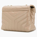 Saint Laurent Loulou Quilted Shoulder Bag Beige