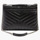 Saint Laurent Loulou Silver-Tone Medium Black