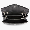 Saint Laurent Loulou Silver-Tone Medium Black