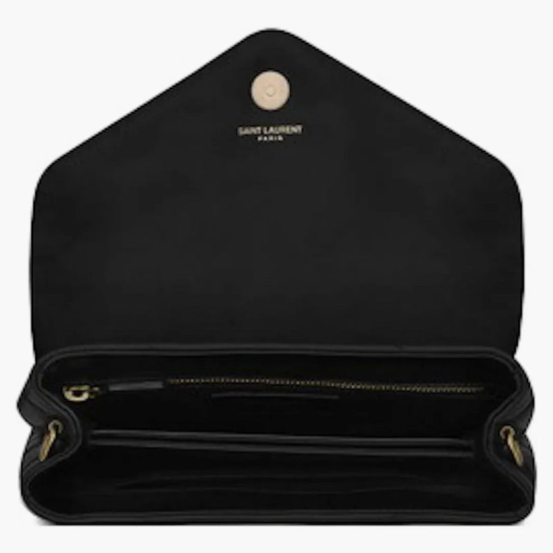 Saint Laurent Loulou Toy Bag Matelasse Leather Gold-Tone Black