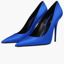 Saint Laurent Marylin Pump Electric Blue Satin