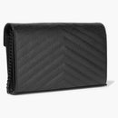 Saint Laurent Monogram Envelope Chain Wallet Black