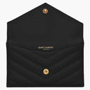 Saint Laurent Monogram Flap Card Case Grain De Poudre Black