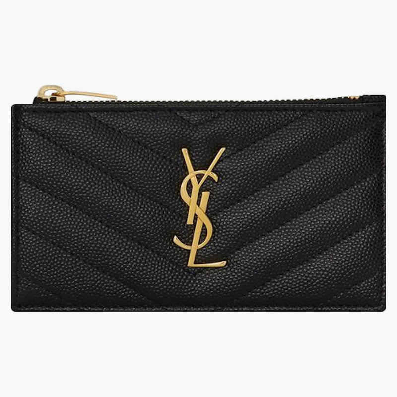 Frammenti di monogramma di saint laurent frammenti di carta con cerniera ceretta de poudre nera