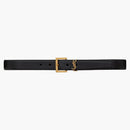 Saint Laurent Monogram Square Buckle Belt Black