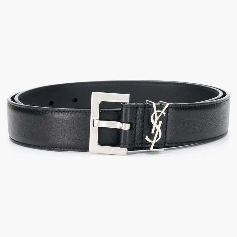 Svatý Laurent Monogram Square Square Belt Belt Black