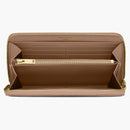 Saint Laurent Monogram Zip Around Wallet Grain de Poudre Dark Beige