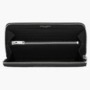Saint Laurent Monogram Zip Around Wallet Matelasse Grain de Poudre Black