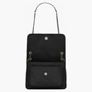 Saint Laurent Niki Baby Crinklede Leather Shoulder Bag Black